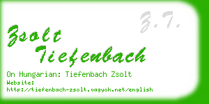 zsolt tiefenbach business card